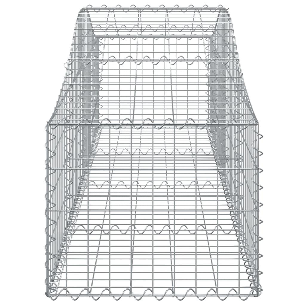 Arched Gabion Baskets 6 pcs 200x50x40/60 cm Galvanised Iron