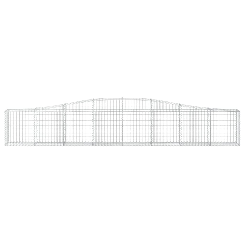 Arched Gabion Baskets 2 pcs 400x30x60/80 cm Galvanised Iron