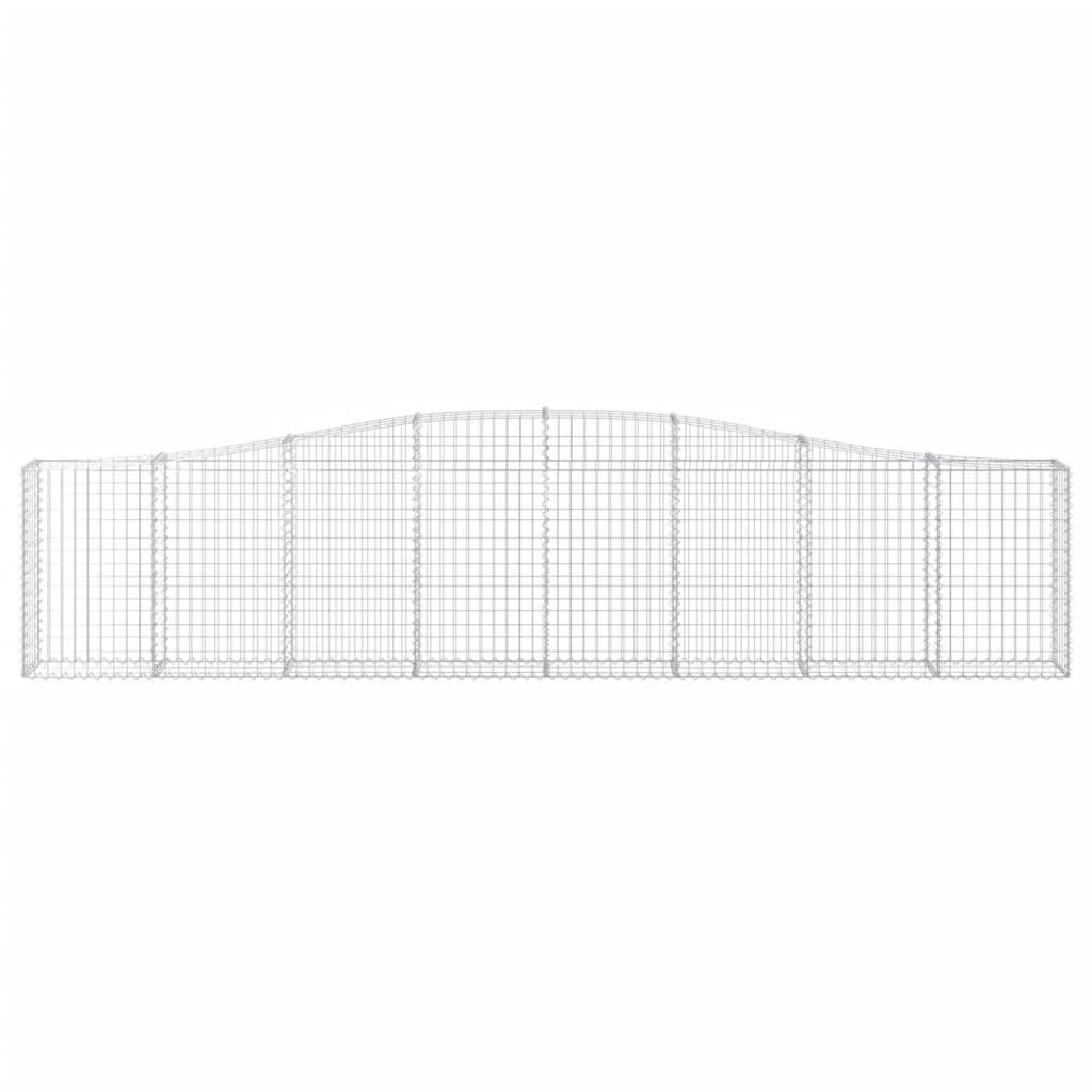 Arched Gabion Baskets 5 pcs 400x30x80/100 cm Galvanised Iron