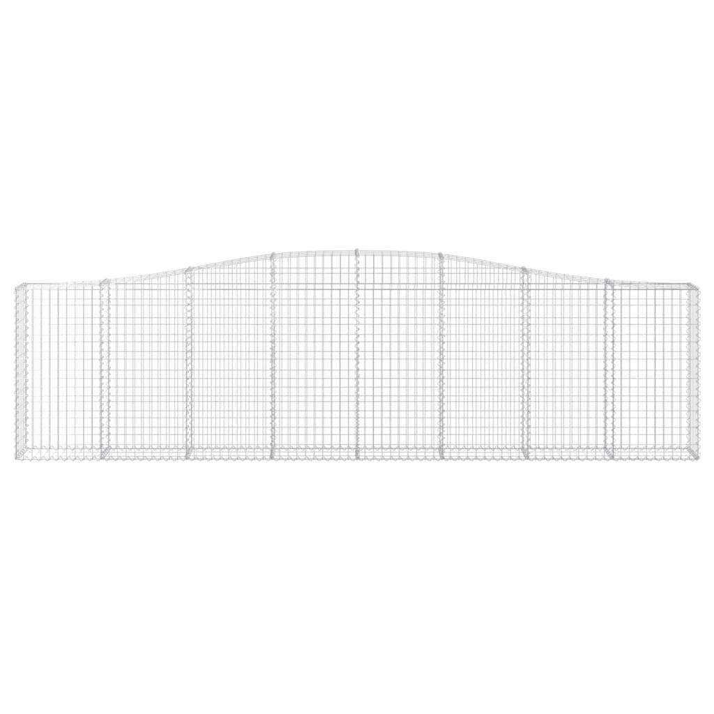 Arched Gabion Baskets 9 pcs 400x30x100/120 cm Galvanised Iron