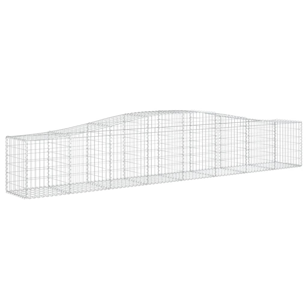 Arched Gabion Baskets 2 pcs 400x50x60/80 cm Galvanised Iron
