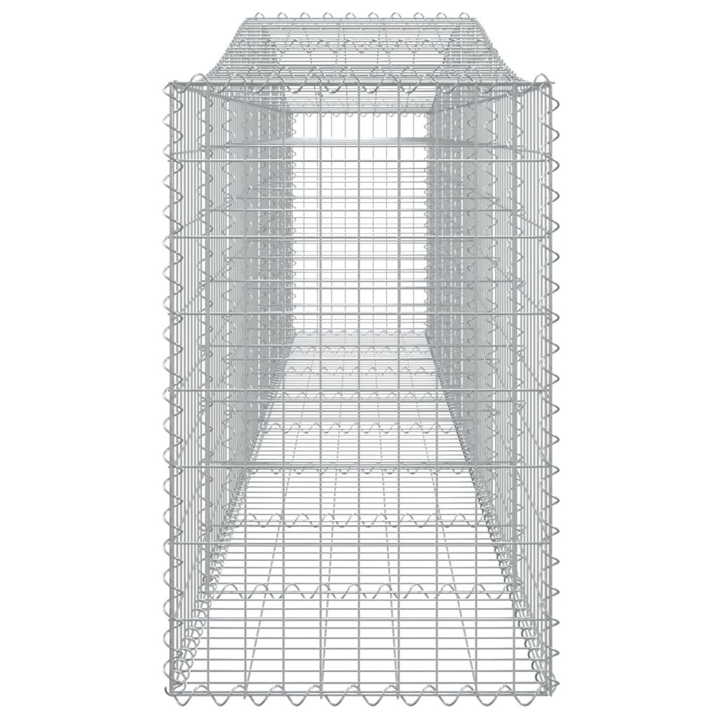 Arched Gabion Baskets 5 pcs 400x50x80/100 cm Galvanised Iron