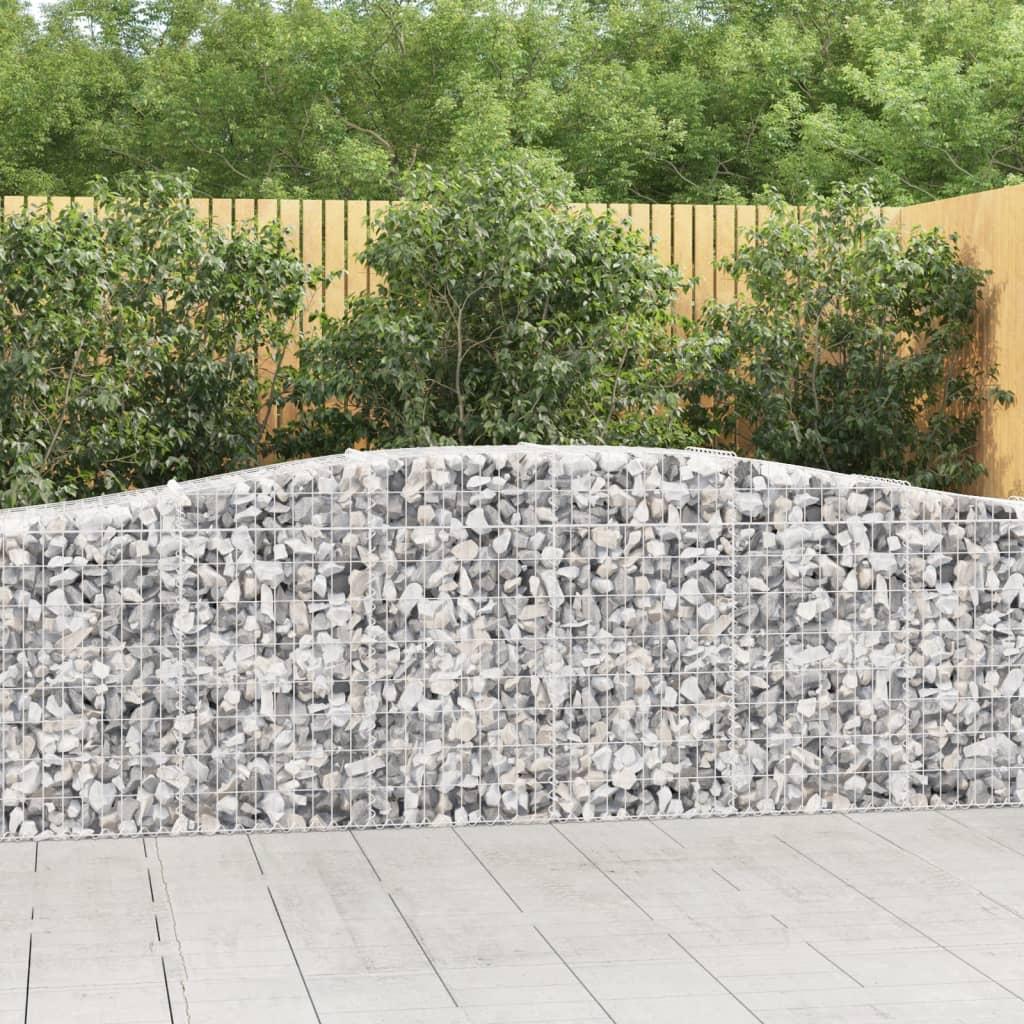 Arched Gabion Baskets 5 pcs 400x50x80/100 cm Galvanised Iron