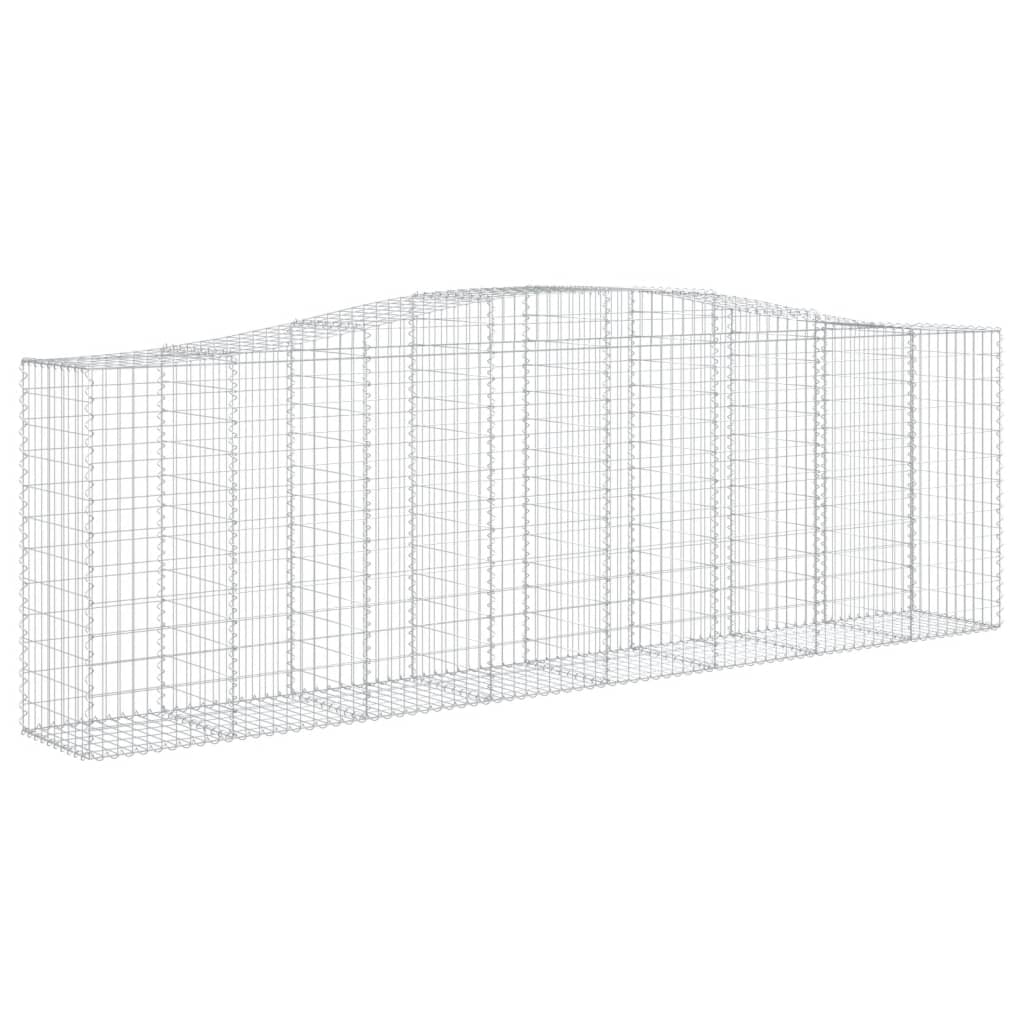 Arched Gabion Baskets 2 pcs 400x50x120/140 cm  Galvanised Iron