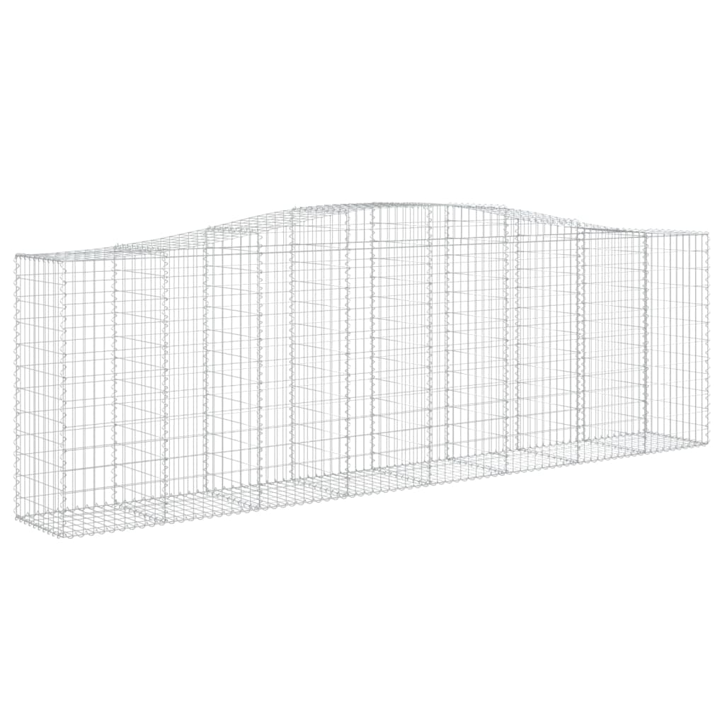 Arched Gabion Baskets 3 pcs  400x50x120/140 cm  Galvanised Iron
