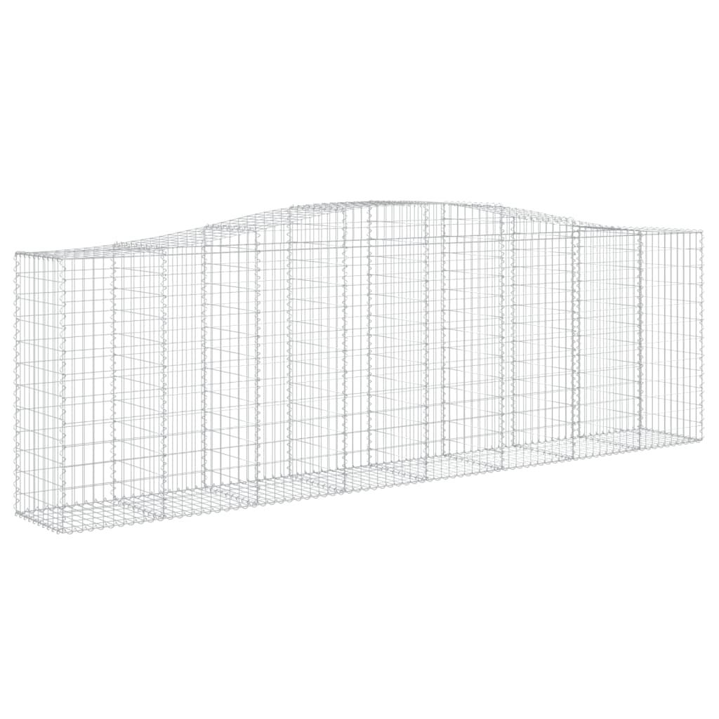 Arched Gabion Baskets 4 pcs 400x50x120/140 cm  Galvanised Iron