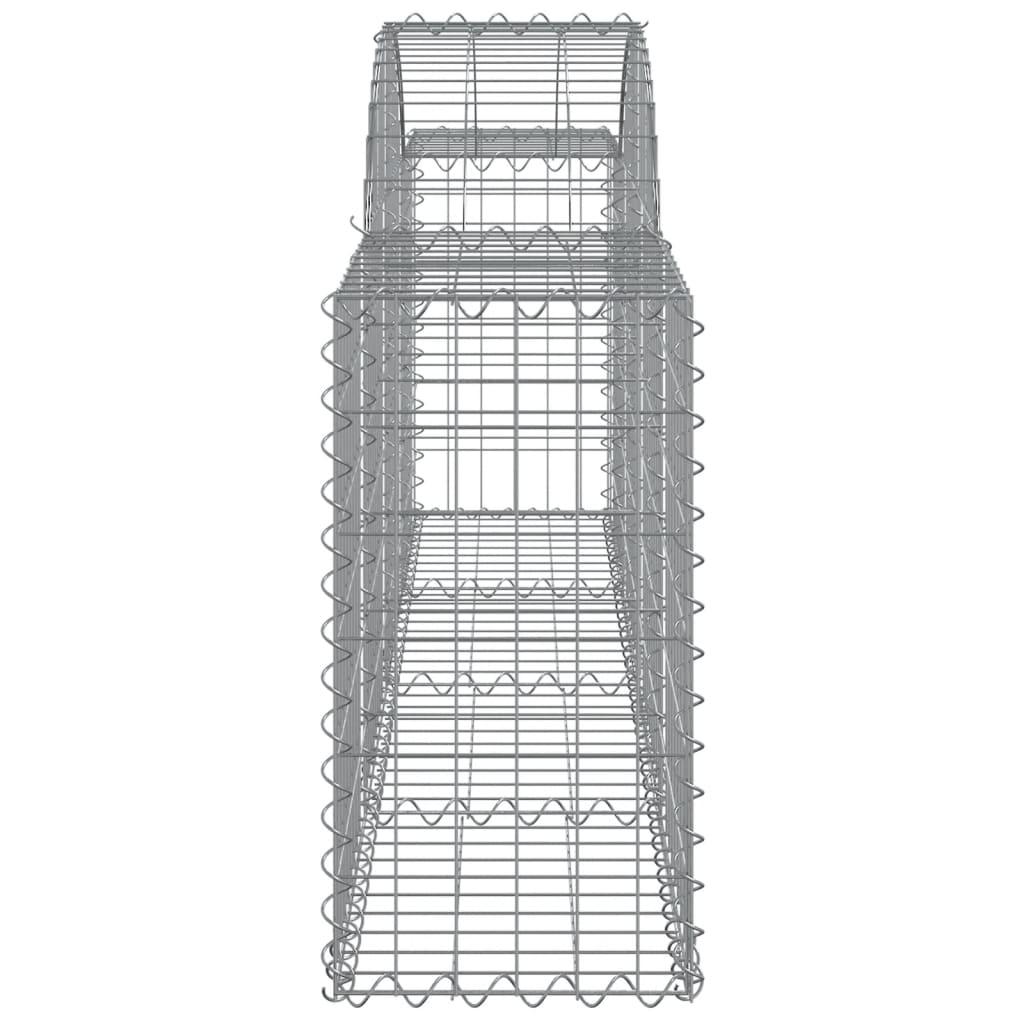 Arched Gabion Baskets 2 pcs 200x30x60/80 cm Galvanised Iron