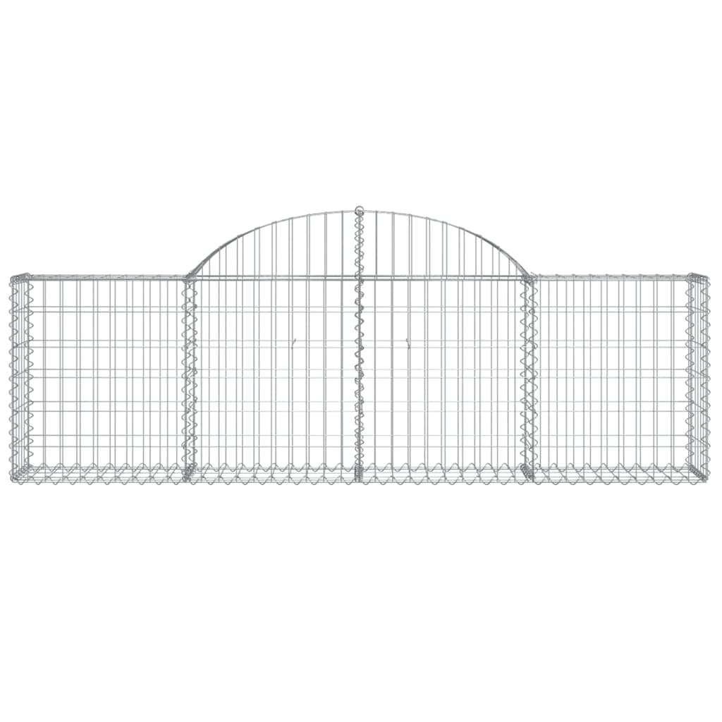 Arched Gabion Baskets 4 pcs 200x30x60/80 cm Galvanised Iron