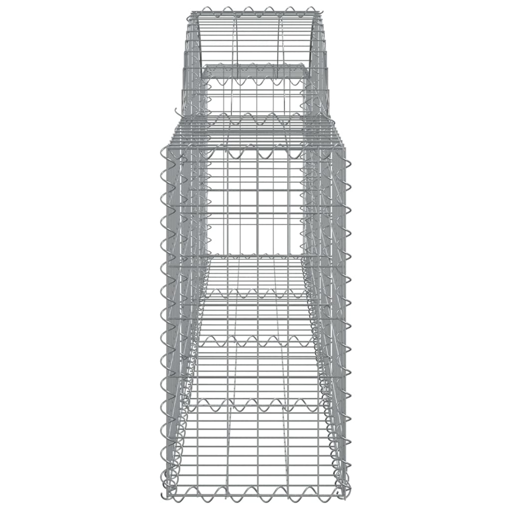 Arched Gabion Baskets 4 pcs 200x30x60/80 cm Galvanised Iron