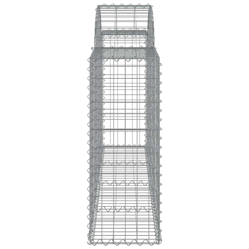 Arched Gabion Baskets 7 pcs 200x30x80/100 cm Galvanised Iron