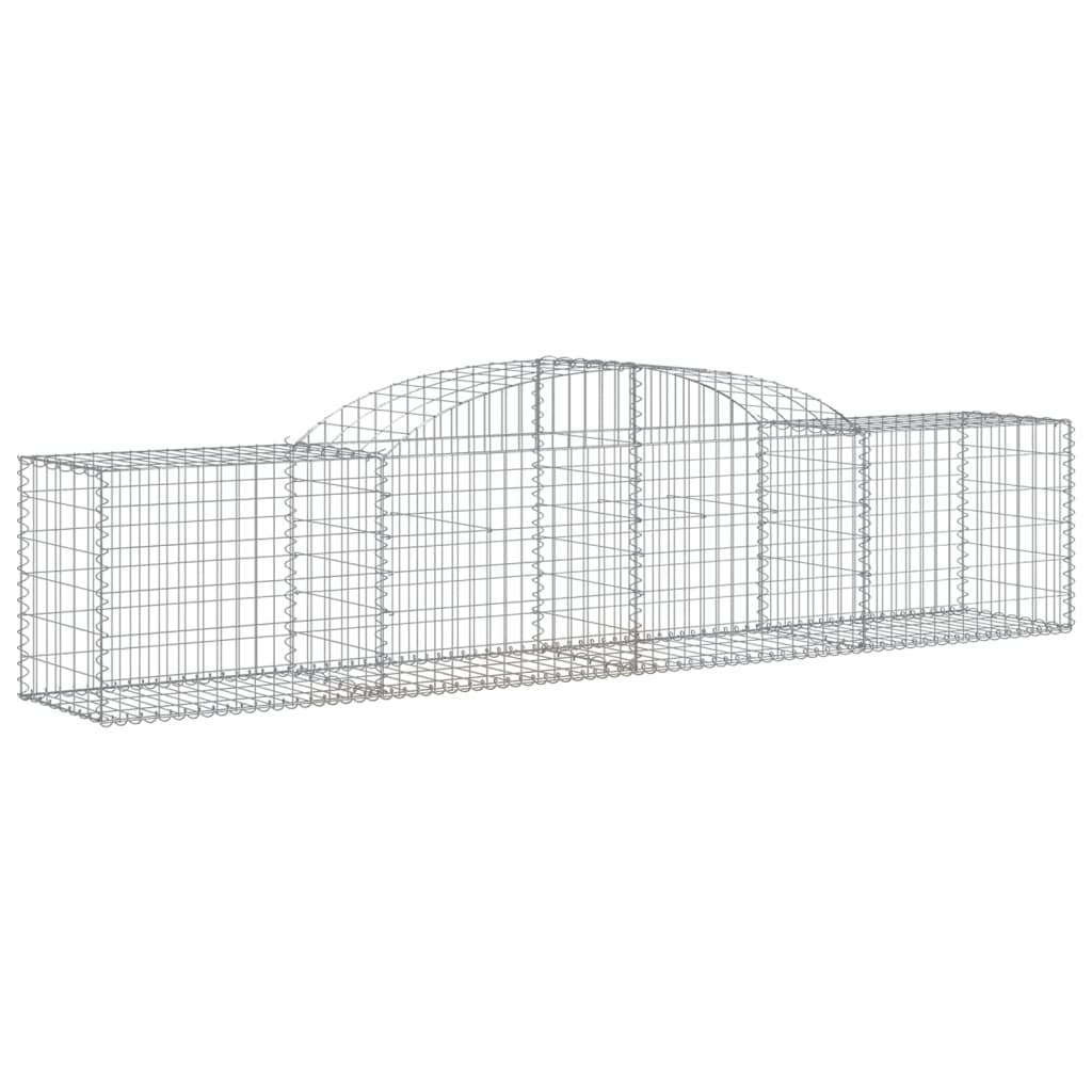 Arched Gabion Baskets 5 pcs 300x50x60/80 cm Galvanised Iron