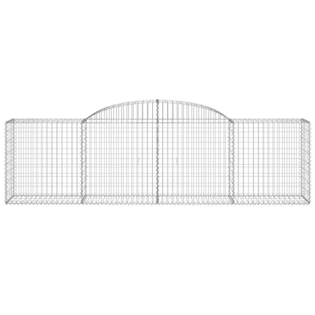 Arched Gabion Baskets 4 pcs 300x50x80/100 cm Galvanised Iron