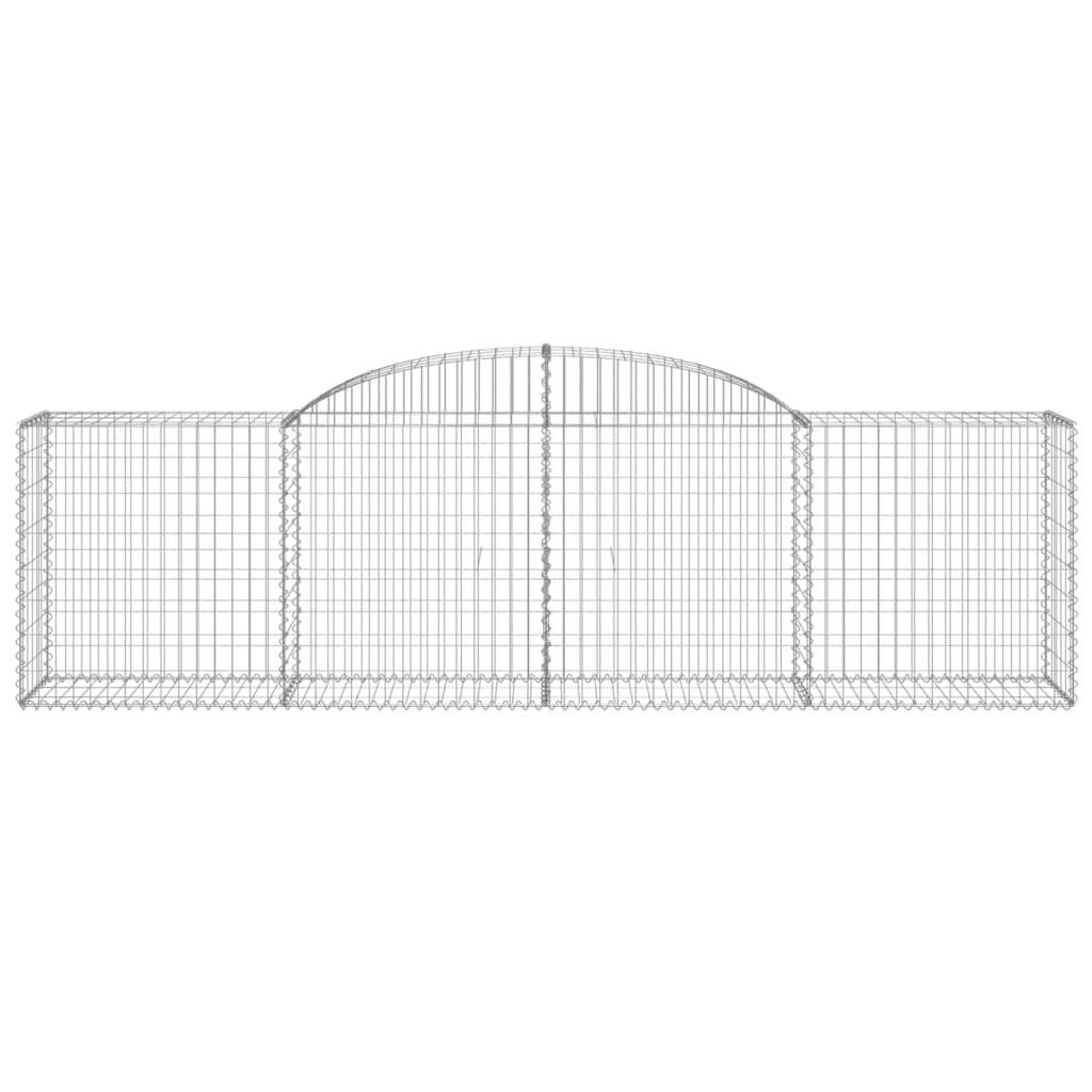 Arched Gabion Baskets 8 pcs 300x50x80/100 cm Galvanised Iron