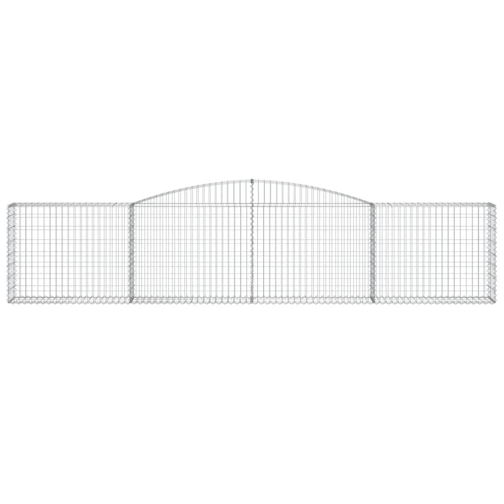 Arched Gabion Baskets 3 pcs 400x30x80/100 cm Galvanised Iron