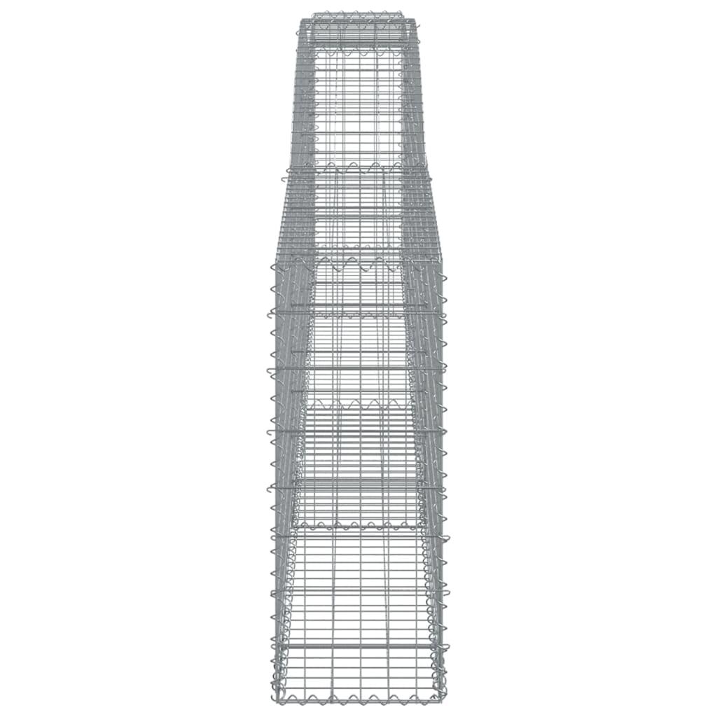 Arched Gabion Baskets 3 pcs 400x30x80/100 cm Galvanised Iron