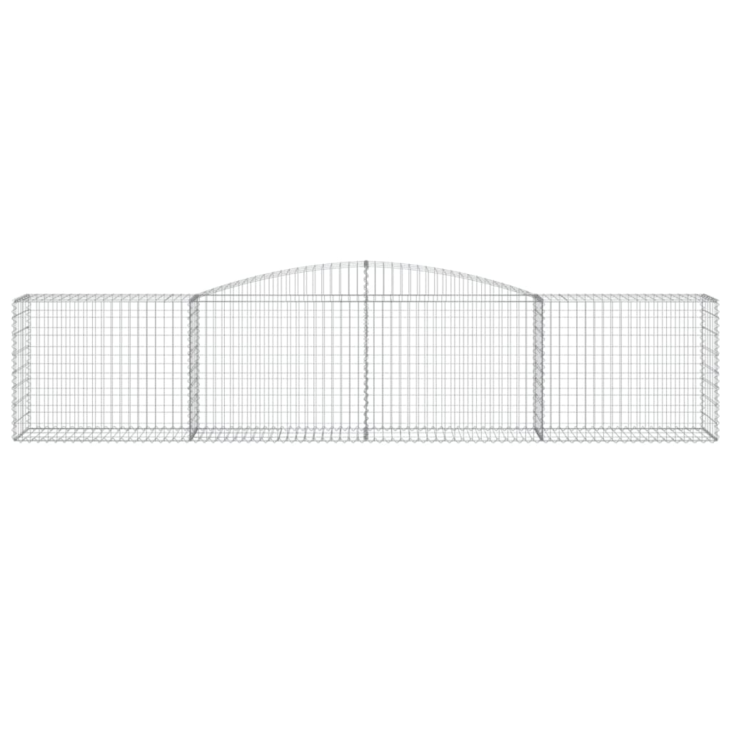 Arched Gabion Baskets 3 pcs 400x50x80/100 cm Galvanised Iron