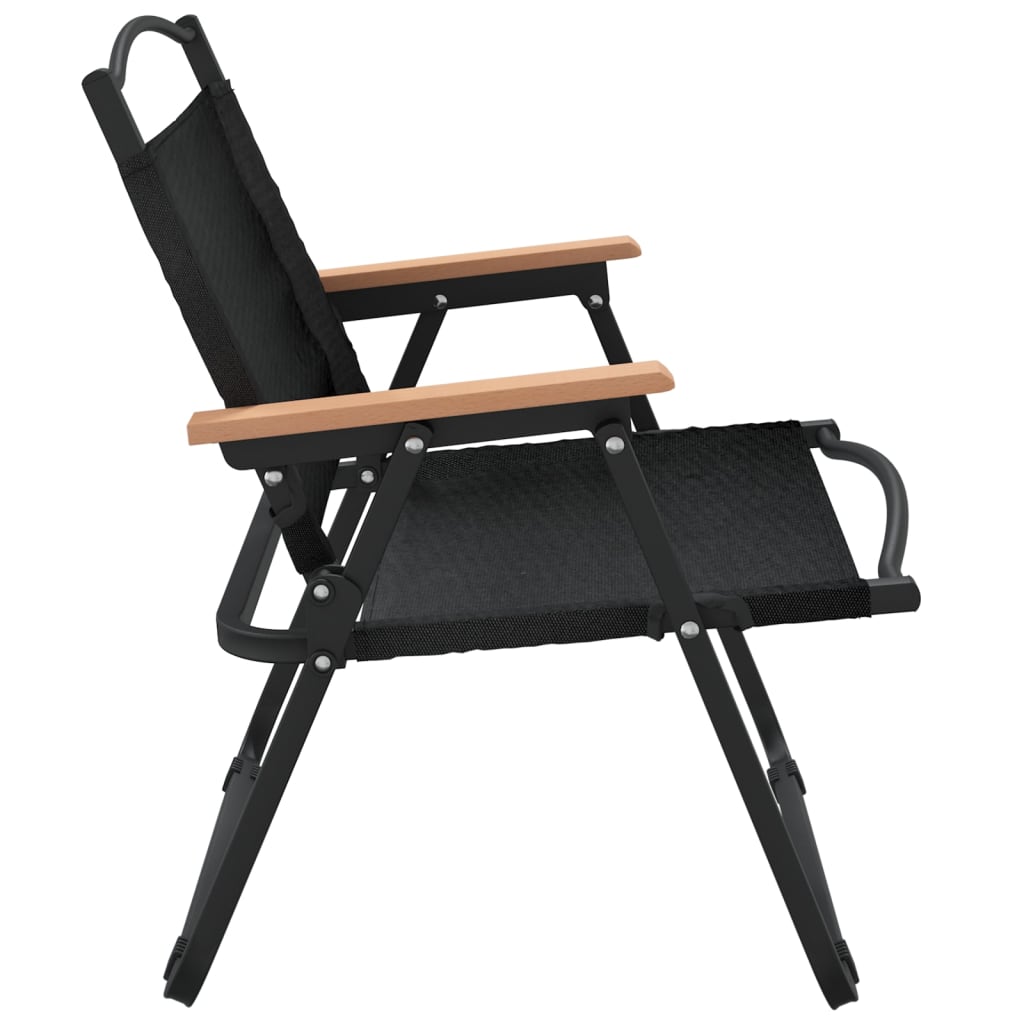 Camping Chairs 2 pcs Black 54x43x59 cm Oxford Fabric