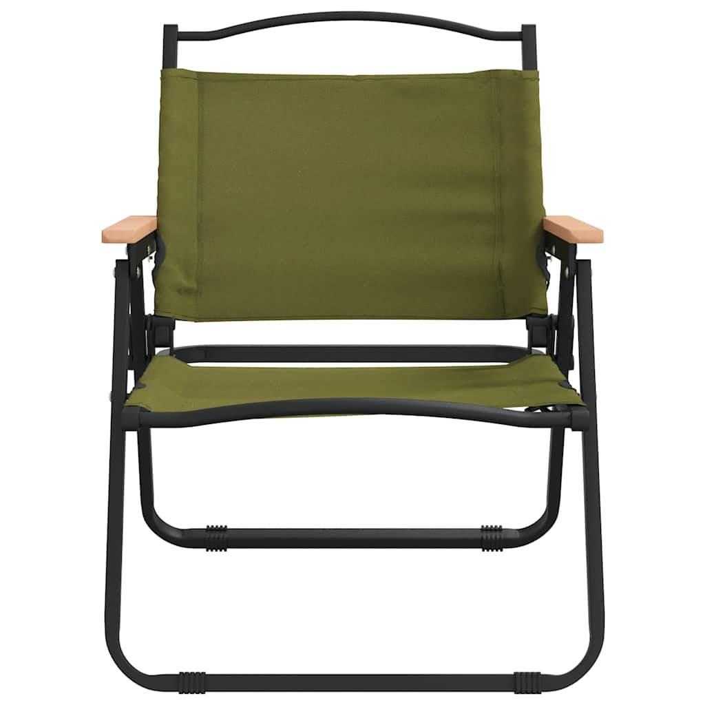 Camping Chairs 2 pcs Green 54x43x59 cm Oxford Fabric