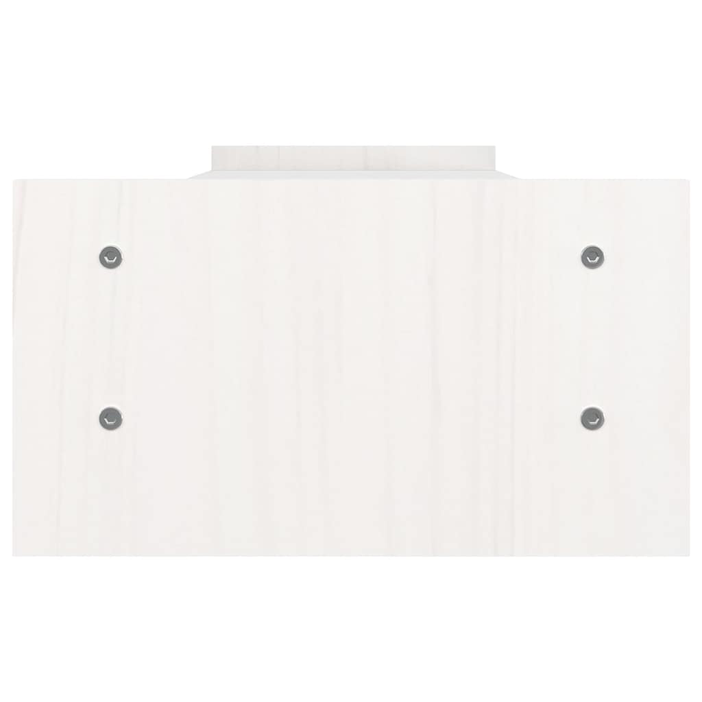 Monitor Stand White 100x27x15 cm Solid Wood Pine