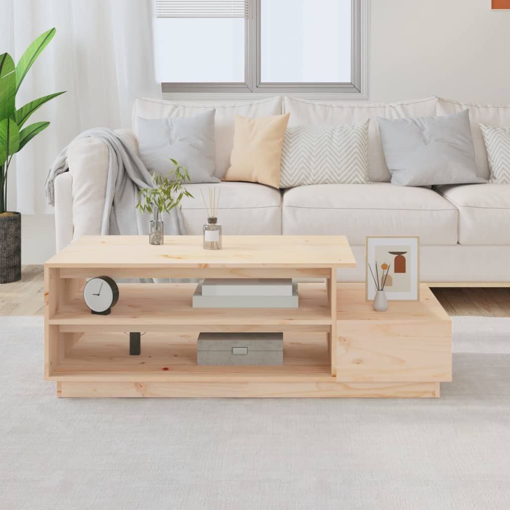 Coffee Table 120x50x40.5 cm Solid Wood Pine