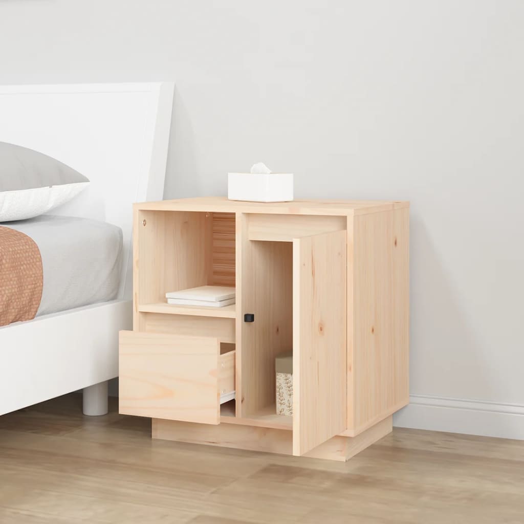 Bedside Cabinets 2 pcs 50x34x50 cm Solid Wood Pine