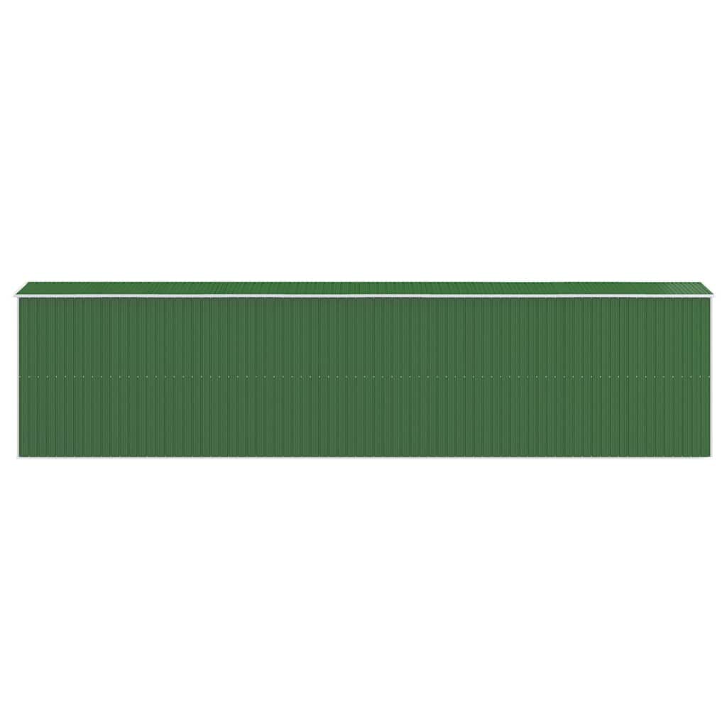 Garden Shed Green 192x855x223 cm Galvanised Steel
