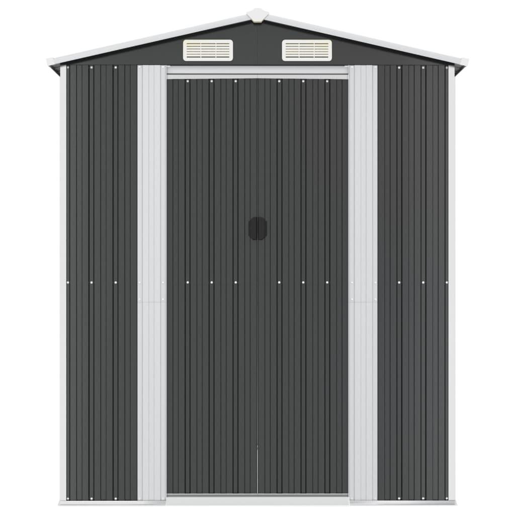 Garden Shed Anthracite 192x357x223 cm Galvanised Steel