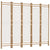 Folding 5-Panel Room Divider 200 cm Bamboo and Canvas