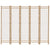 Folding 5-Panel Room Divider 200 cm Bamboo and Canvas