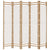 Folding 5-Panel Room Divider 200 cm Bamboo and Canvas