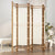 Folding 5-Panel Room Divider 200 cm Bamboo and Canvas