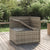 Garden Corner Sofa with Cushion Grey 57x57x56 cm Poly Rattan