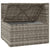Garden Corner Sofa with Cushion Grey 57x57x56 cm Poly Rattan