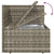 2-Seater Garden Sofa with Cushions Grey Poly Rattan