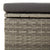 2-Seater Garden Sofa with Cushions Grey Poly Rattan
