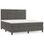 Box Spring Bed with Mattress Dark Grey 153x203 cm Queen Size Velvet