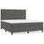 Box Spring Bed with Mattress Dark Grey 153x203 cm Queen Size Velvet