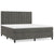 Box Spring Bed with Mattress Dark Grey 153x203 cm Queen Size Velvet