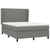 Box Spring Bed with Mattress Dark Grey 137x187 cm Double Size Fabric