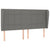 Box Spring Bed with Mattress Dark Grey 153x203 cm Queen Size Fabric