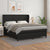 Box Spring Bed with Mattress Black 153x203 cm Queen Size Faux Leather