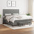 Box Spring Bed with Mattress Dark Grey 153x203 cm Queen Size Fabric