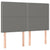 Box Spring Bed with Mattress Dark Grey 137x187 cm Double Size Fabric