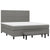 Box Spring Bed with Mattress Dark Grey 153x203 cm Queen Size Fabric