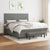 Box Spring Bed with Mattress Dark Grey 153x203 cm Queen Size Fabric