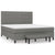 Box Spring Bed with Mattress Dark Grey 153x203 cm Queen Size Fabric