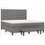 Box Spring Bed with Mattress Dark Grey 153x203 cm Queen Size Fabric