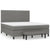 Box Spring Bed with Mattress Dark Grey 153x203 cm Queen Size Fabric