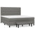 Box Spring Bed with Mattress Dark Grey 153x203 cm Queen Size Fabric