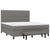 Box Spring Bed with Mattress Dark Grey 153x203 cm Queen Size Fabric